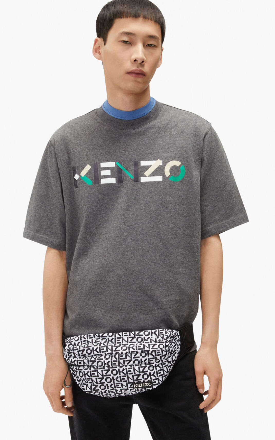 Kenzo Repeat Moška Torbica Za Okoli Pasu Bela SI-3328058